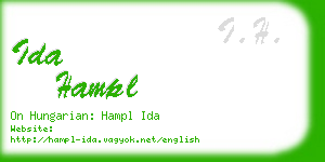 ida hampl business card